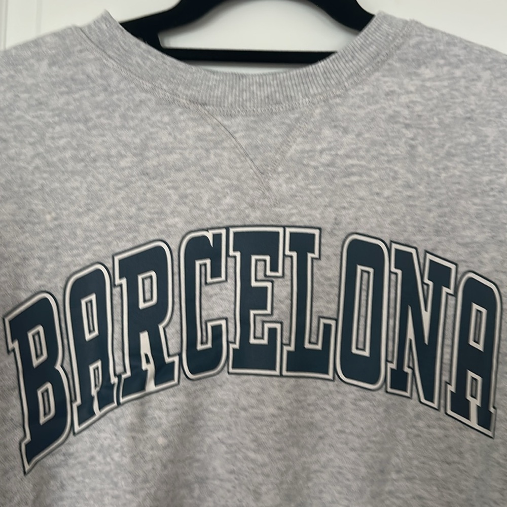 H&M Gray Barcelona Sweatshirt size small